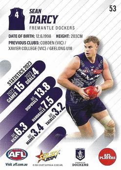2024 Select AFL Footy Stars #53 Sean Darcy Back